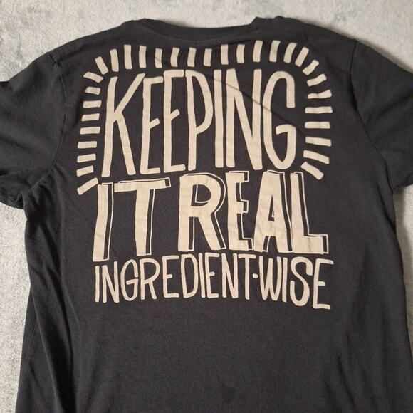 Loomstate for Chipotle Graphic T-Shirt Novelty Back Print Black Unisex Small - Picture 4 of 8